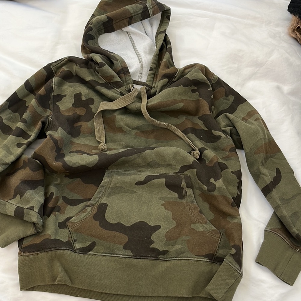 J.Crew vintage camouflage fleece